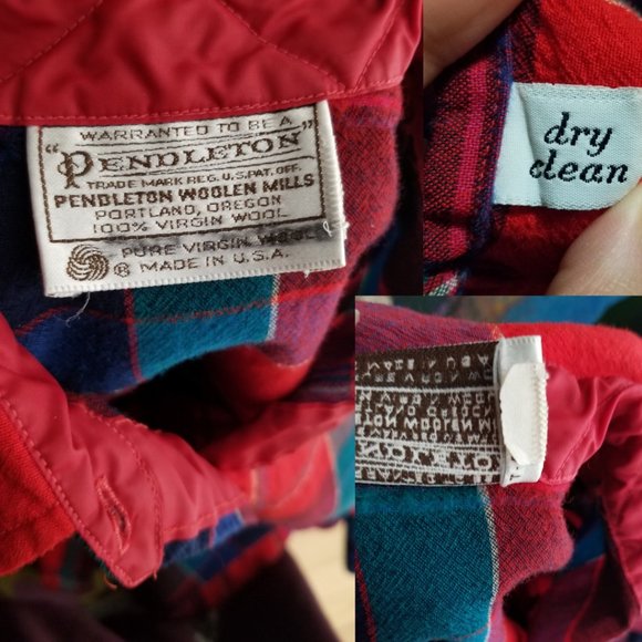 Pendleton VTG Red Plaid Wool USA Made Button Front Shirt - Picture 7 of 7